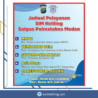 Jadwal SIM Keliling Medan